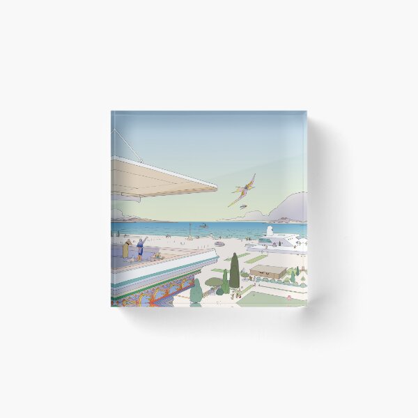 Moebius Beach Acrylic Block