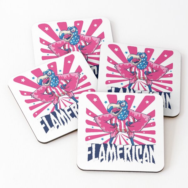 Item preview, Flamerican Flamingo US American Flag 4th July designed and sold by TRIBExSPACE.