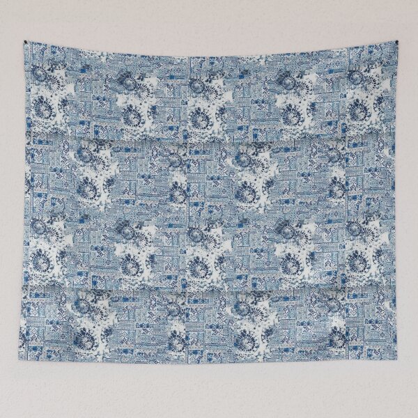 Item preview, Blue boho print designed and sold by Chitrakona.