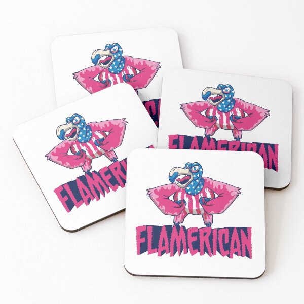 Item preview, Flamerican Flamingo US American Flag 4th July designed and sold by TRIBExSPACE.