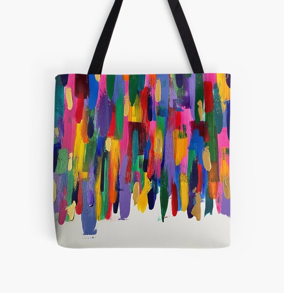Colorfall Abstract Art All Over Print Tote Bag
