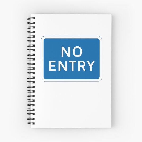 Item preview, UK No Entry Road Sign - Blue with white text designed and sold by MintGubbins.
