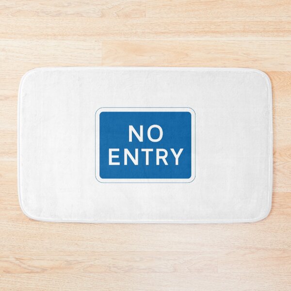 Item preview, UK No Entry Road Sign - Blue with white text designed and sold by MintGubbins.