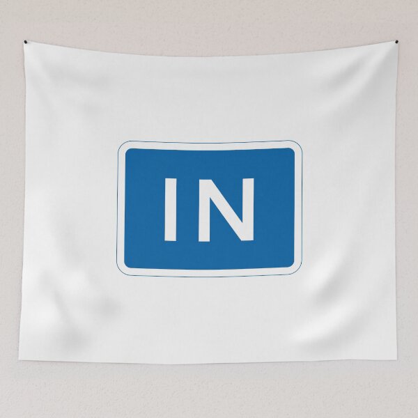 Item preview, UK In Road Sign - Blue with white text designed and sold by MintGubbins.