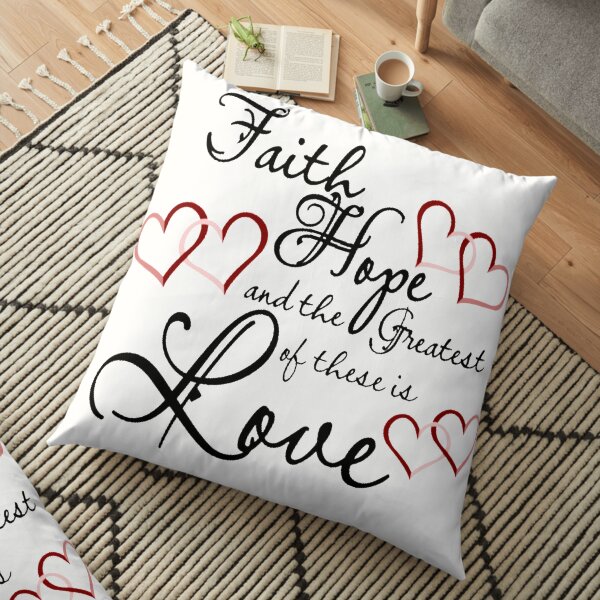Hope & Love Pillow Cushion Cover j719p Faith 