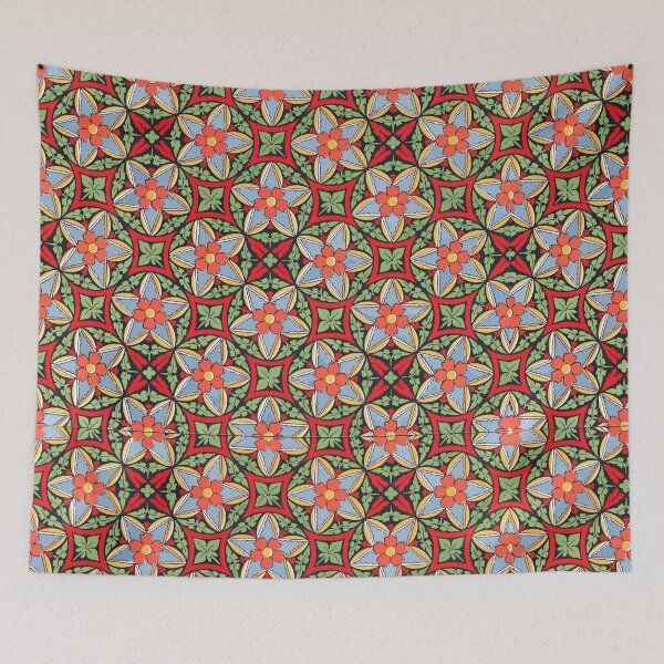 Item preview, Pattern with flowers stars and leaves designed and sold by Elnica.