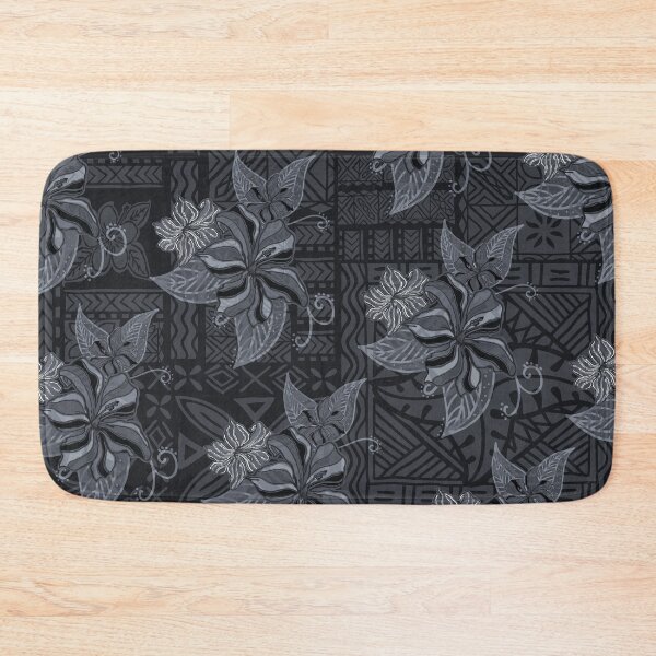 Item preview,  Hawaiian - Polynesian - Samoan Vintage Black Lava Hibiscus Print designed and sold by sunnthreads.