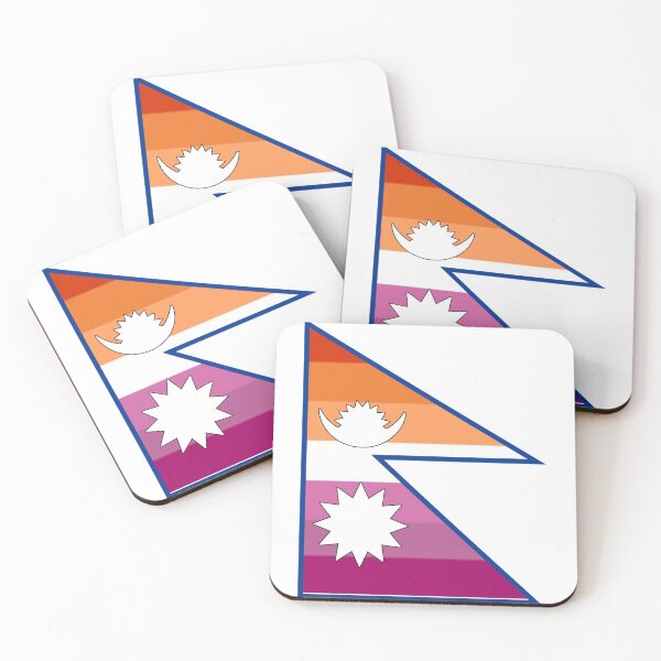 Item preview, Nepal Flag - Lesbian Pride designed and sold by Sanish Shrestha.