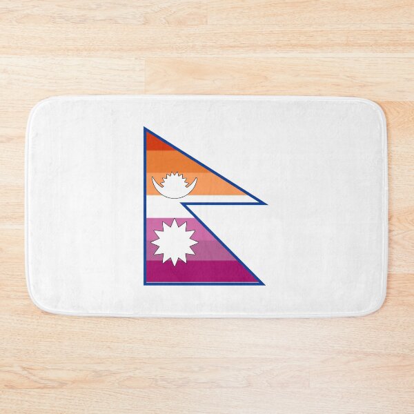 Item preview, Nepal Flag - Lesbian Pride designed and sold by Sanish Shrestha.
