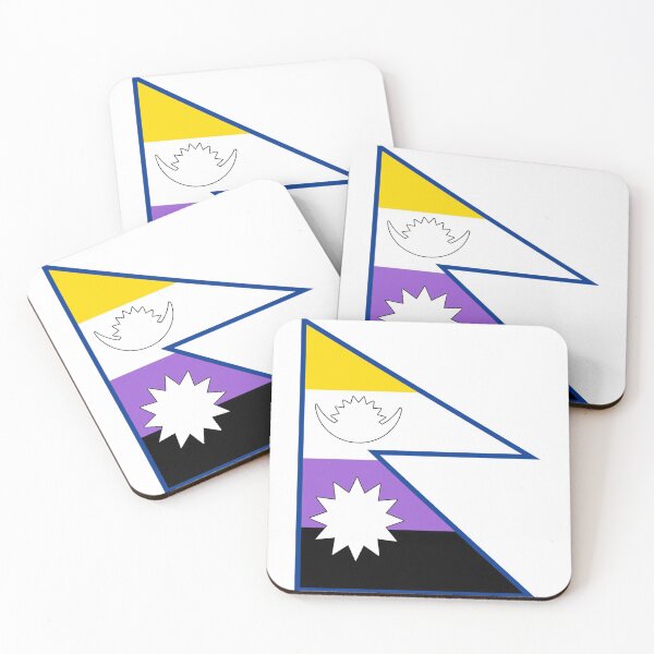 Item preview, Nepal Flag - Non-Binary Pride designed and sold by Sanish Shrestha.