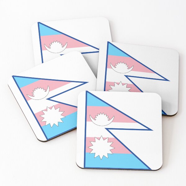 Item preview, Nepal Flag - Trans Pride designed and sold by Sanish Shrestha.