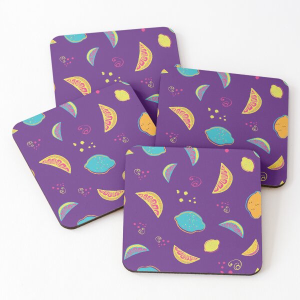 Item preview, Vivid Citrus in Violet Dreams Seamless Pattern designed and sold by LotusBlanc.