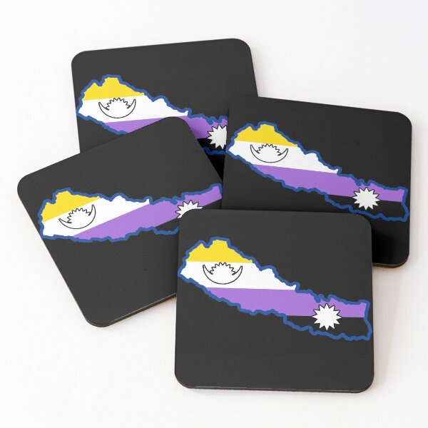 Item preview, Nepal Country Non-Binary Pride designed and sold by Sanish Shrestha.