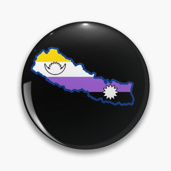 Item preview, Nepal Country Non-Binary Pride designed and sold by Sanish Shrestha.