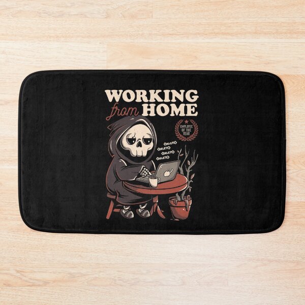 Item preview, Working From Home - Creepy Skull Gift designed and sold by EduEly.