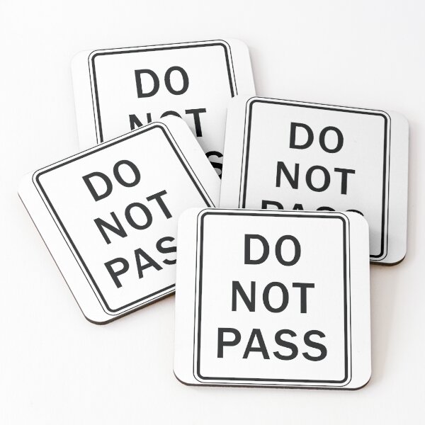 Item preview, US Do Not Pass Road Sign - White with black text  designed and sold by MintGubbins.