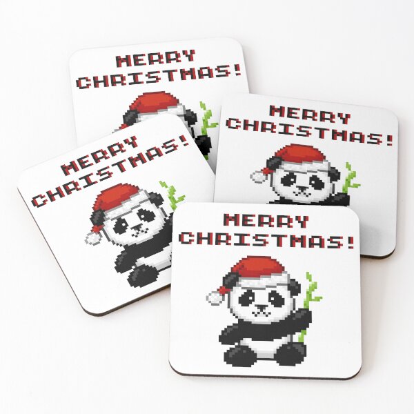 Item preview, Merry Christmas! - Panda pixel art designed and sold by Brysiaa.