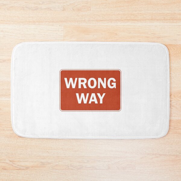 Item preview, US Wrong Way Road Sign - Red with white text  designed and sold by MintGubbins.