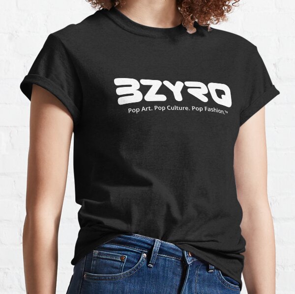 BZYRQ Logo (White on Black) Classic T-Shirt