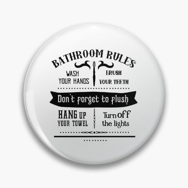 Item preview, bathroom rules funny bathroom,restaurant designed and sold by Ammar-the-goat.