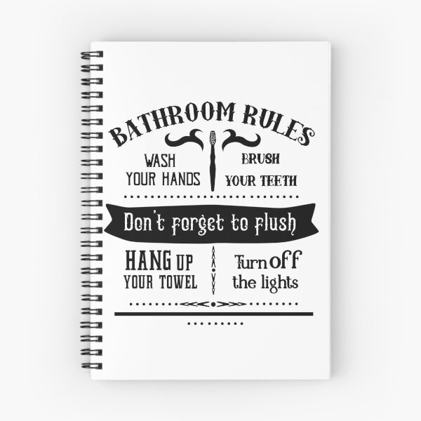 Item preview, bathroom rules funny bathroom,restaurant designed and sold by Ammar-the-goat.