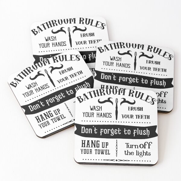Item preview, bathroom rules funny bathroom,restaurant designed and sold by Ammar-the-goat.