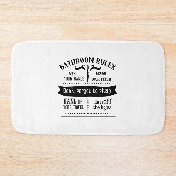 Item preview, bathroom rules funny bathroom,restaurant designed and sold by Ammar-the-goat.