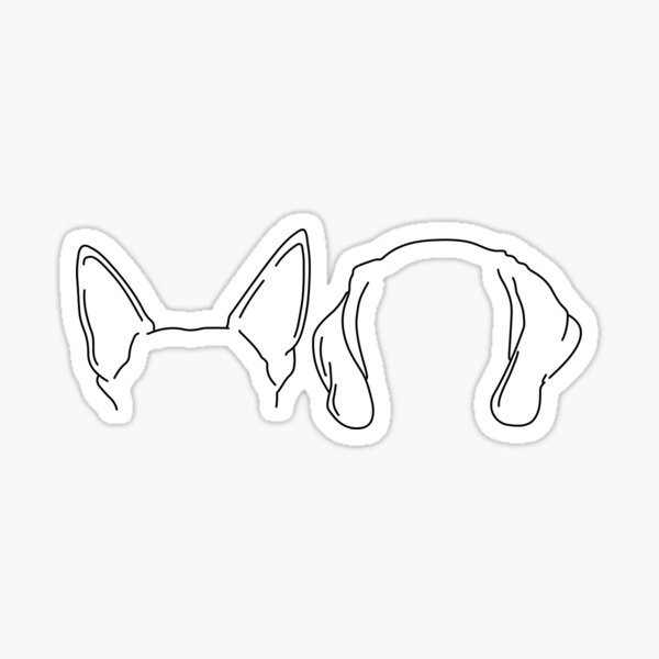 "dog ears" Sticker for Sale by Kristy M Redbubble