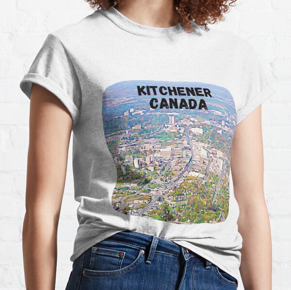 Kitchener Canada Skyline Painting Classic T-Shirt