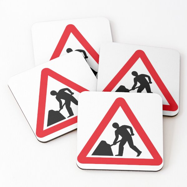 Item preview, UK Roadworks/Men at Work Road Sign designed and sold by MintGubbins.