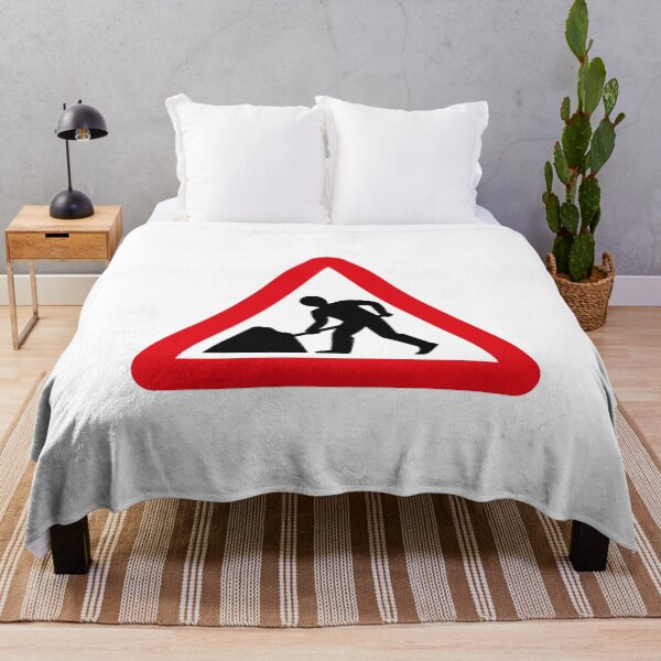 Item preview, UK Roadworks/Men at Work Road Sign designed and sold by MintGubbins.