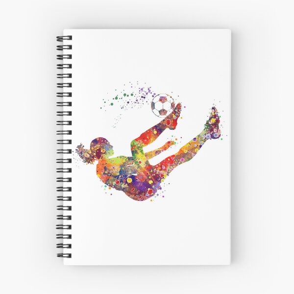 Artikelvorschau, Fußball Mädchen Fahrrad Kick Sport Aquarell Geschenk entworfen und verkauft von LotusGifts.