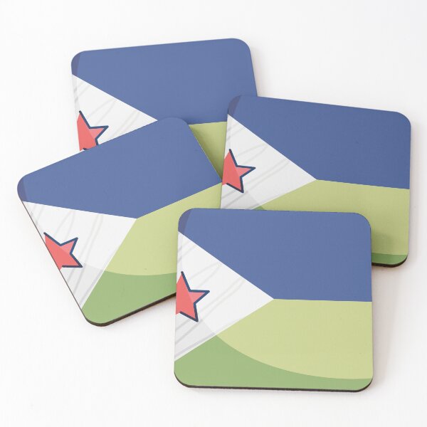 Item preview, Djibouti Flag Country Isolated Icon designed and sold by MIDDLX.