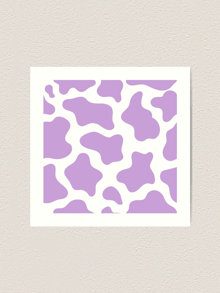 pastel purple cow print kawaii  Art Print for Sale by gossiprag