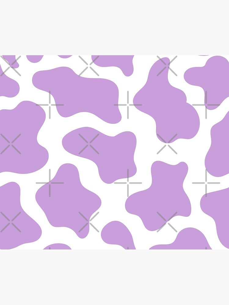 pastel purple cow print kawaii fabric