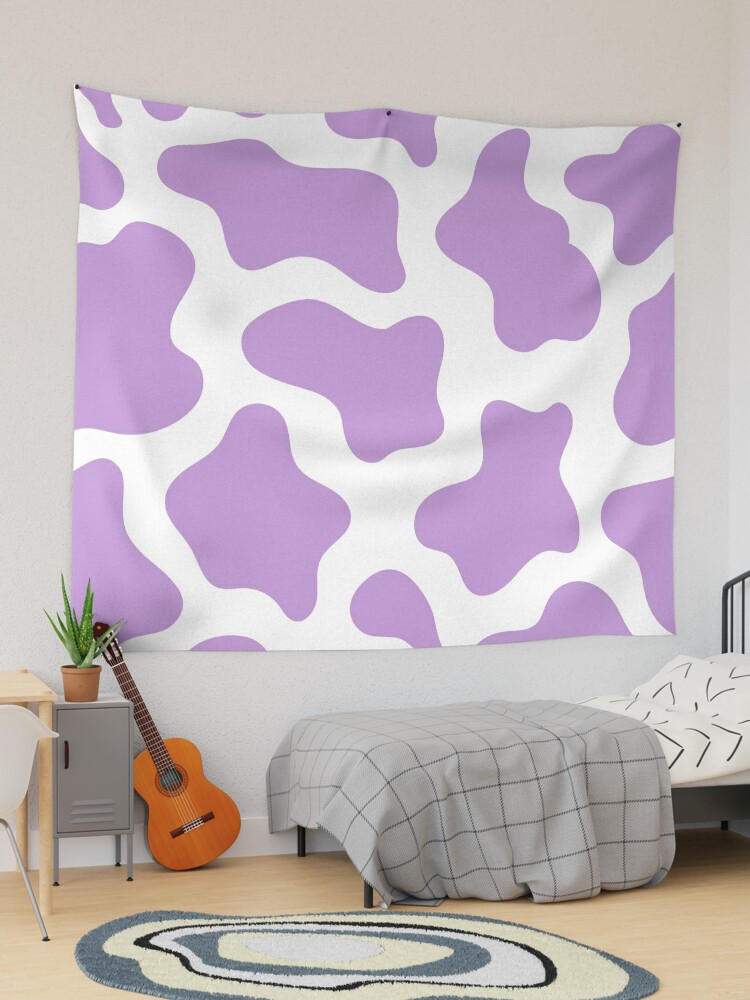 pastel purple cow print kawaii fabric