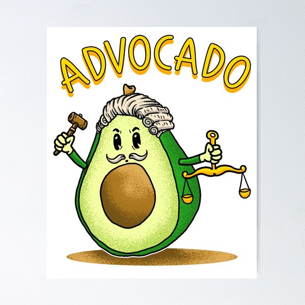 Item preview, Advocado lawyer vegan vegetarian law funny designed and sold by redshirtz.