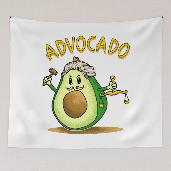 Item preview, Advocado lawyer vegan vegetarian law funny designed and sold by redshirtz.