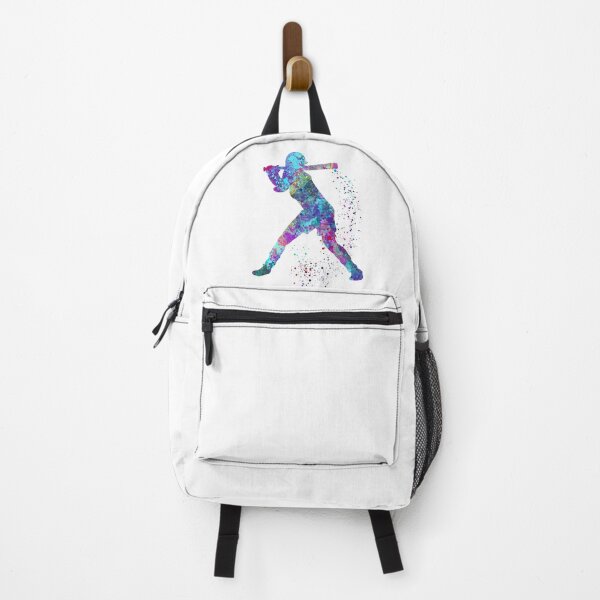 Item preview, Baseball Batter Girl Colorful Watercolor Silhouette designed and sold by LotusGifts.