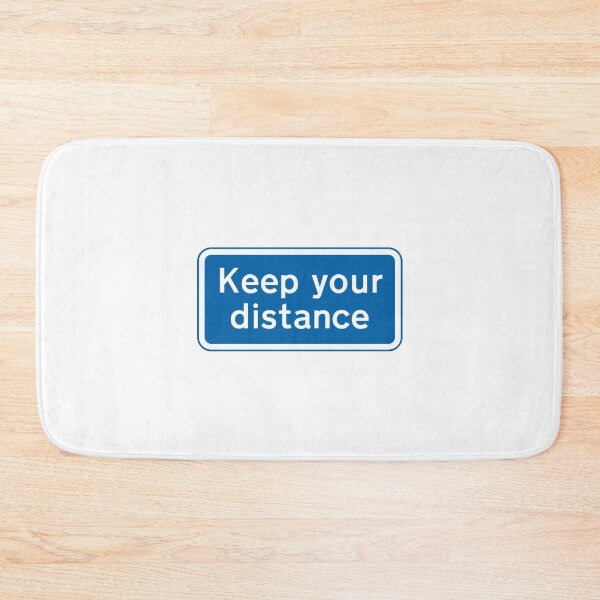 Item preview, UK Keep Your Distance Road Sign designed and sold by MintGubbins.