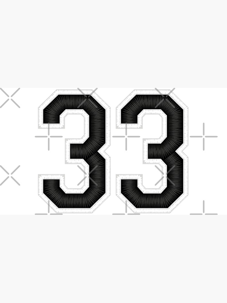 33 Black Jersey Sports Number thirty-three Football 33 Poster for Sale by  elhefe