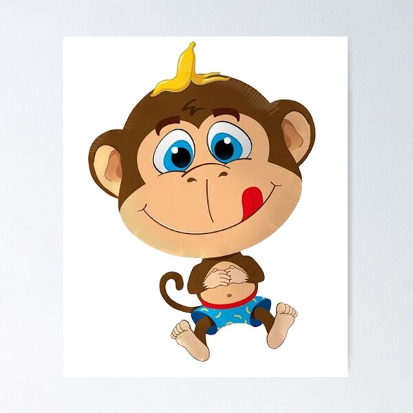 Funny Monkey Selfie of a shocked monkey up to mischief  Art Board Print  for Sale by haRexia