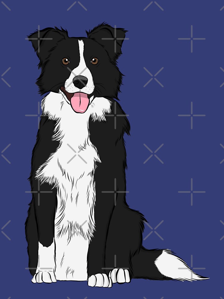 Thumbnail 3 of 3, Fitted V-Neck T-Shirt, Border Collie designed and sold by rmcbuckeye.