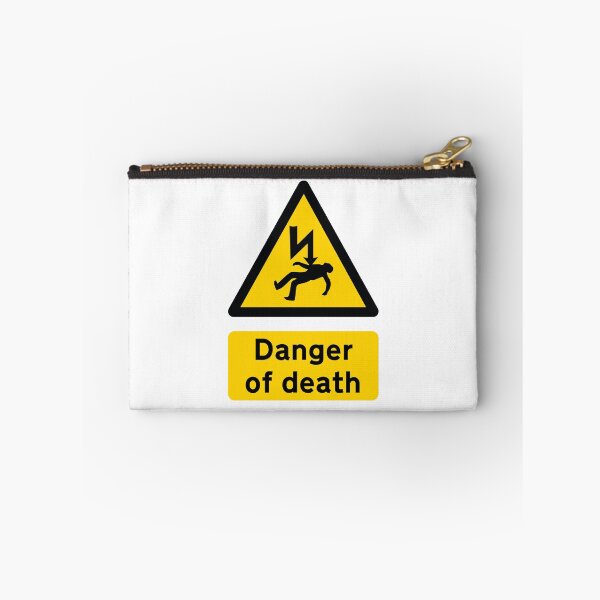 Item preview, UK Danger of Death Warning Sign with Text designed and sold by MintGubbins.