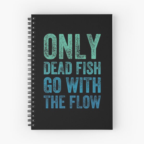 Item preview, Only Dead Fish Go With The Flow Retro Colors designed and sold by Happy-PrintZ.