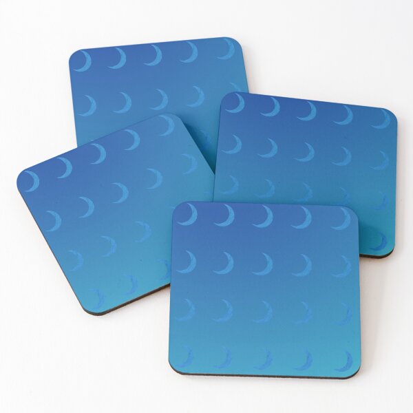 Item preview, Blue Crescent Moon Pattern in Light/Dark Blue Gradient Sky designed and sold by ShaunSandhu.