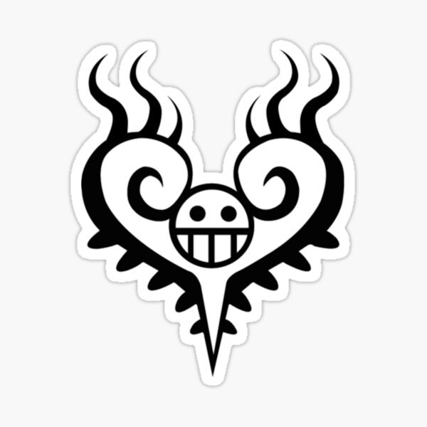 Trafalgar Law Chest Tattoo Sticker By Anas666 Redbubble