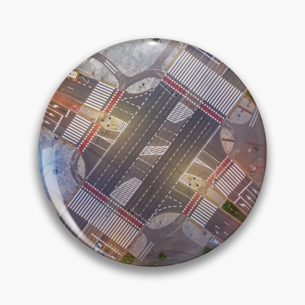 Item preview, Abstract aerial top down view of crossroad designed and sold by Lukasz Szczepanski.
