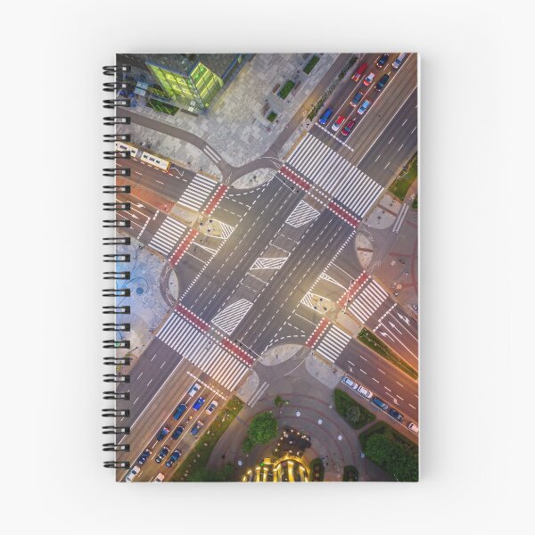 Item preview, Abstract aerial top down view of crossroad designed and sold by Lukasz Szczepanski.