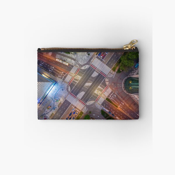 Item preview, Abstract aerial top down view of crossroad designed and sold by Lukasz Szczepanski.